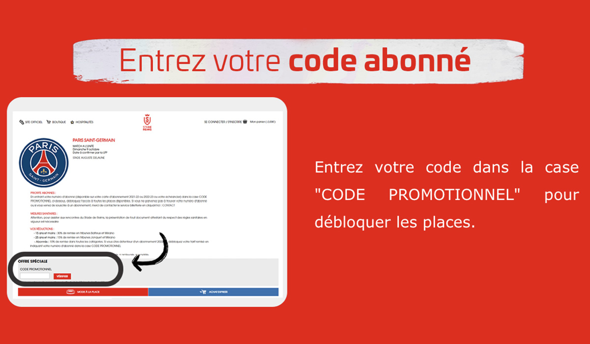Code abonné SDR PSG OM