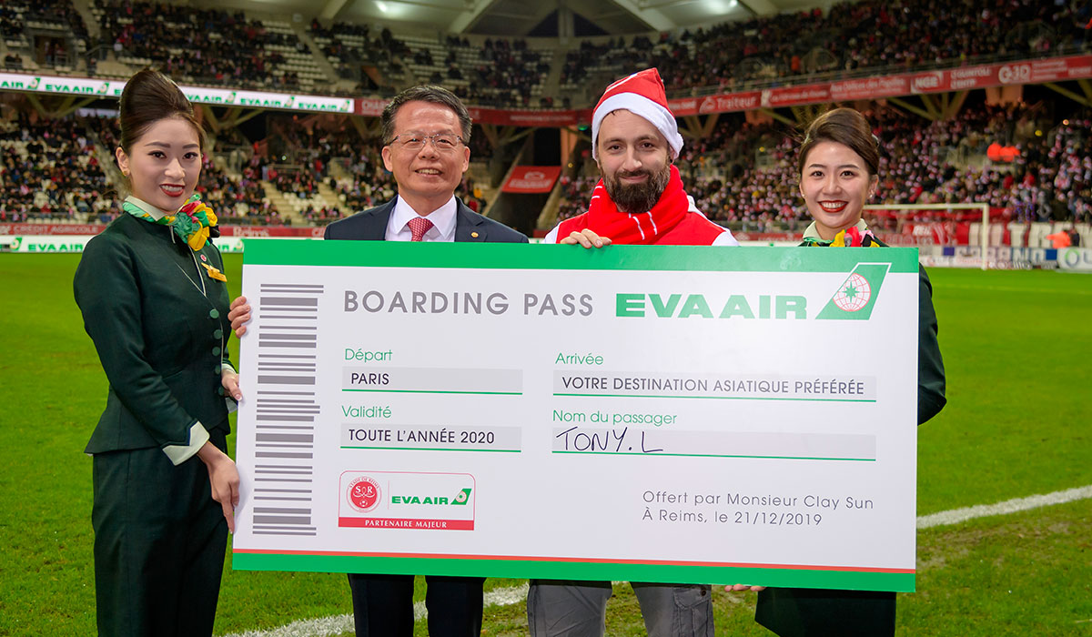 Eva Air jeu concours Stade de Reims