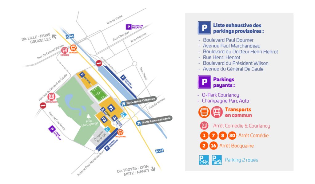 Stade de Reims - Site plan